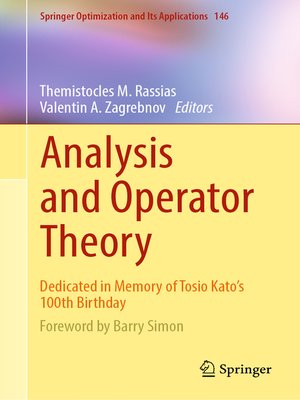 cover image of Analysis and Operator Theory